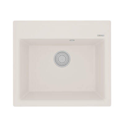 Мойка 9910016 HANKA 570 кухонная из кварцгранита, ЖАСМИН 570*500 прямоугольная 1 чаша (крепеж, сливная арматура с переливом) LEMARK