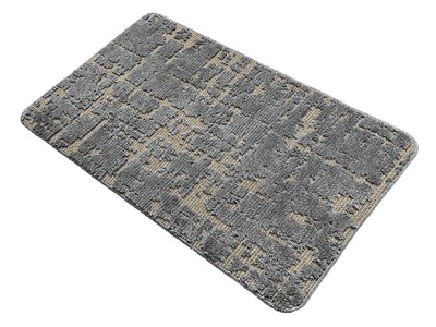 Коврик АРТ icarpet «Гранж» 60х100 серый с бисквитным 7