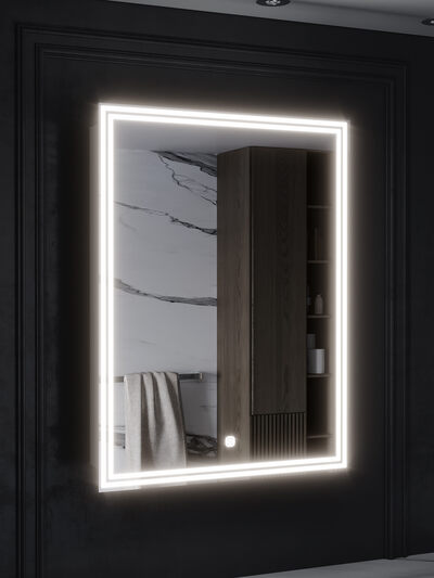 Зеркало-шкаф SANTREK HOME с LED подсветкой левое "ПЕРСЕЙ" 500х800мм