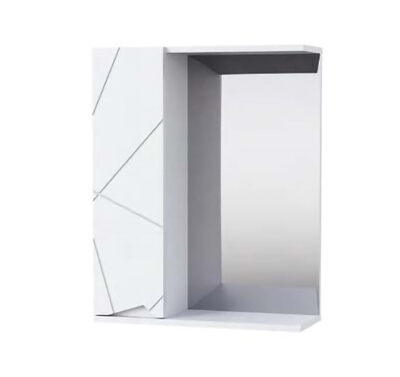 Зеркало-шкаф SANTREK HOME "Джой-60" 1дв. слева+зеркало (белый глянец) б/с 600*683*175