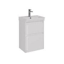 Тумба Lemark COMBI 50 см подвесная/напольная (под ум. NEON 50 Дрея), 2 ящика, цвет корпуса, фасада: Белый глянец LM03C50T