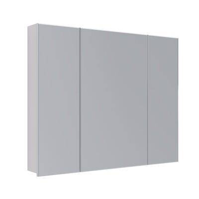 Шкаф зеркальный Lemark UNIVERSAL 100х80 см 3-х дверный, цвет корпуса: Белый глянец LM100ZS-U