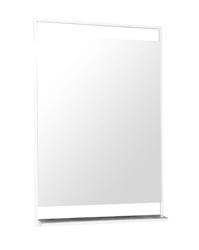 Зеркало "КУПЕР Лофт-60" белый мрамор/белый, 598х1000х120