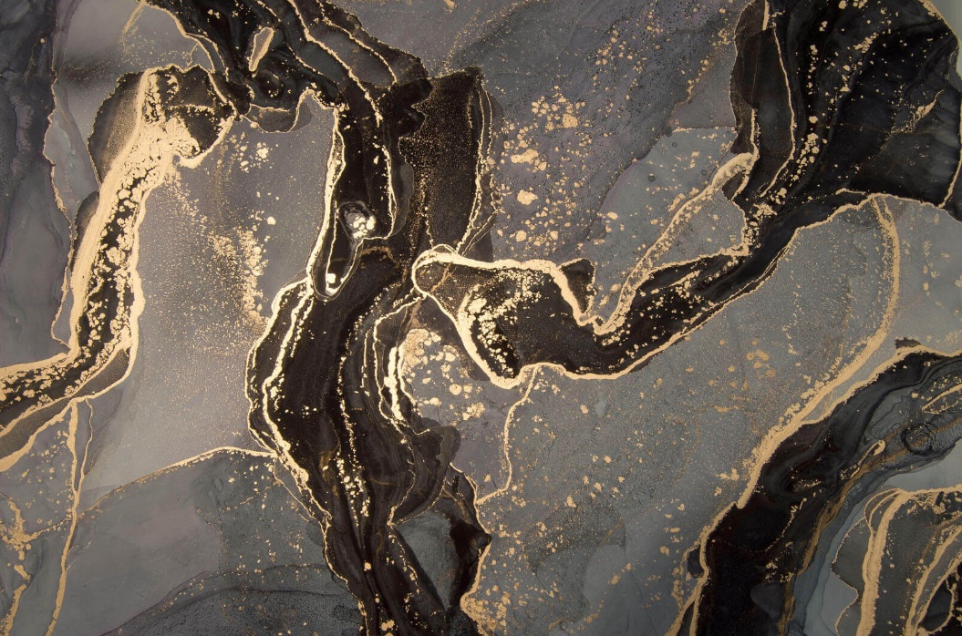Штора д/ван "ZALEL"  с утяжелителем MARBLE 180х200 YT-Marble30 Black