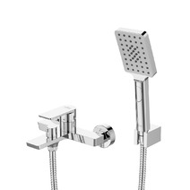 Смеситель Ванна шар d35 короткий нос, керам. переключение, ручная лейка, хром ROSSINKA RS50-30  