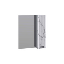 Зеркало-шкаф SANTREK HOME "Беладжио-60" (Белый мрамор) 1 дверь 600х700х145