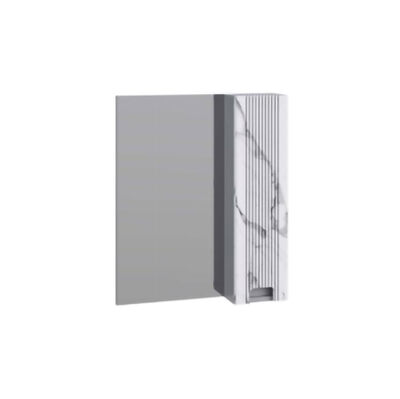 Зеркало-шкаф SANTREK HOME "Беладжио-60" (Белый мрамор) 1дв. 600х700х145