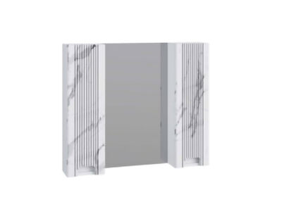 Зеркало-шкаф SANTREK HOME "Беладжио-80" (Белый  мрамор) 2 дв. 800х700х145