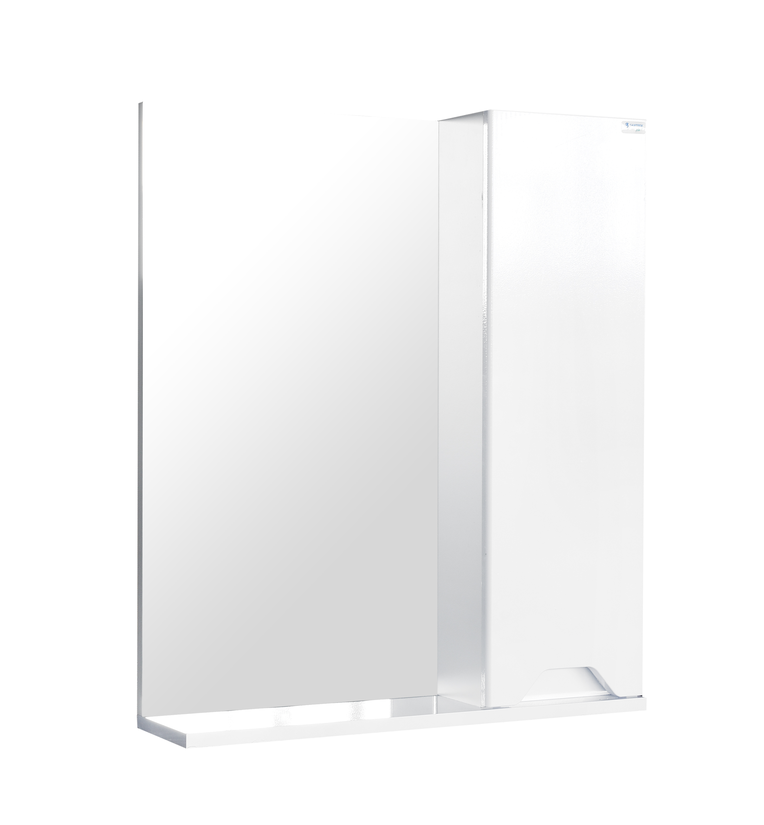 Зеркало-шкаф SANTREK HOME "Римини-60" (Белый глянец) 1дв. 600х700х145