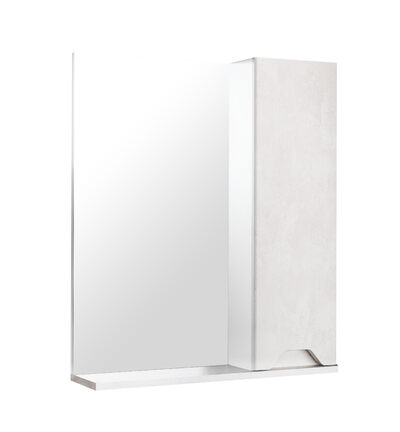 Зеркало-шкаф SANTREK HOME "Римини-60" (Бежевый бетон) 1дв. 600х700х145