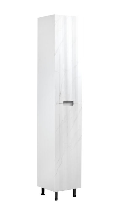 Пенал SANTREK HOME "Беладжио-35" (Белый мрамор) 2 двери Правый 350х1872х320