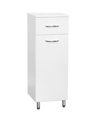 Полупенал SANTREK HOME "СИТИ NEW-30"белый с корзиной для белья 300х866х320 *