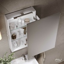 Шкаф зеркальный COSMETIC-55 белый Alavann 