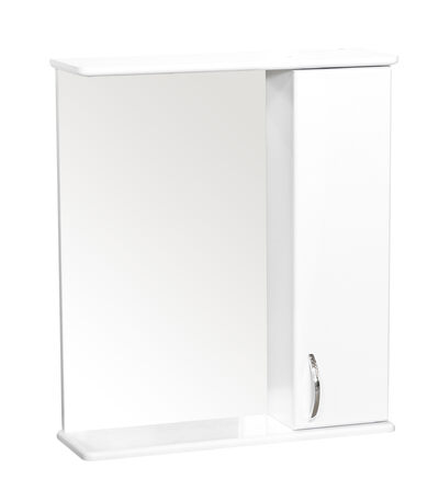 Зеркало-шкаф SANTREK HOME "СИТИ NEW-55" без подсветки (правый) белый 570х700х175