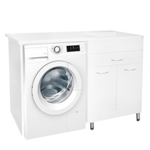 Подстолье SANTREK HOME "СИТИ NEW-120" 2 дв.+1ящ. (белый) под стир.маш. под умыв."Magenta-1200" 1200х870х497
