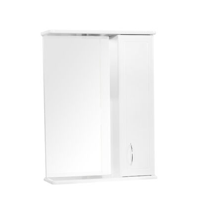 Зеркало-шкаф SANTREK HOME "СТИЛЬ NEW-55" (правый) белый 570х700х175