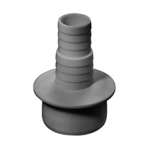 40 заглушка со штуцером  для сливных шлангов 3/4"-1/2"   Белая