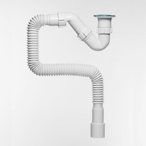 BT80145 Сифон для поддона S-обр. 1 1/2-40 c гофр.трубой 40*40х50 (1450мм.) ИНКОПЛАСТ