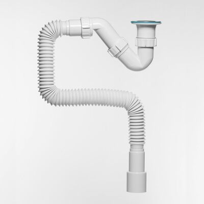 BT80145 Сифон для поддона S-обр. 1 1/2-40 c гофр.трубой 40*40х50 (1450мм.) ИНКОПЛАСТ
