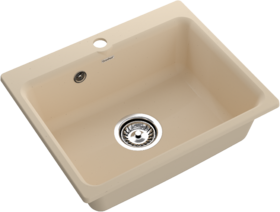 Мойки GRANFEST SMART SM520 (мрамор) 1-чаша 520х430мм БЕЖЕВЫЙ (без сифона)