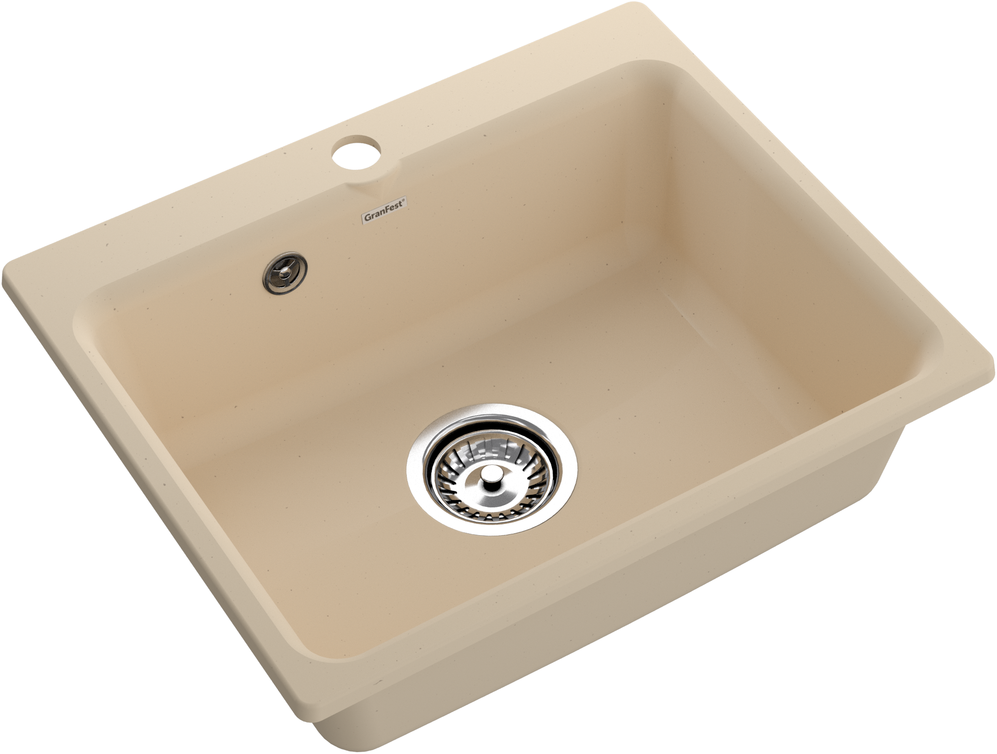 Мойки GRANFEST SMART SM520 (мрамор) 1-чаша 520х430мм БЕЖЕВЫЙ (без сифона)