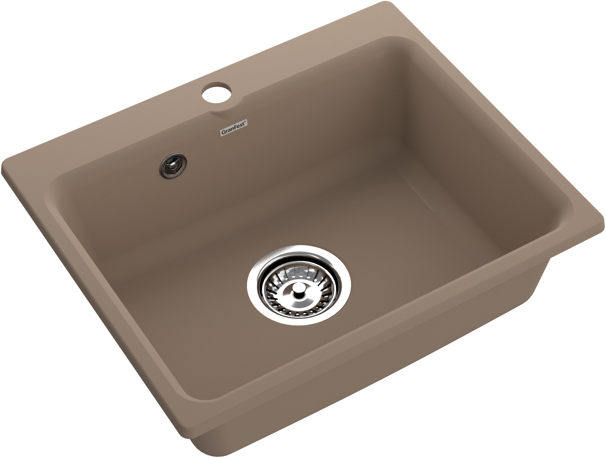 Мойки GRANFEST SMART SM520 (мрамор) 1-чаша 520х430мм ПЕСОЧНЫЙ (без сифона)