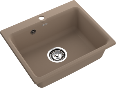 Мойки GRANFEST SMART SM520 (мрамор) 1-чаша 520х430мм ПЕСОЧНЫЙ (без сифона)