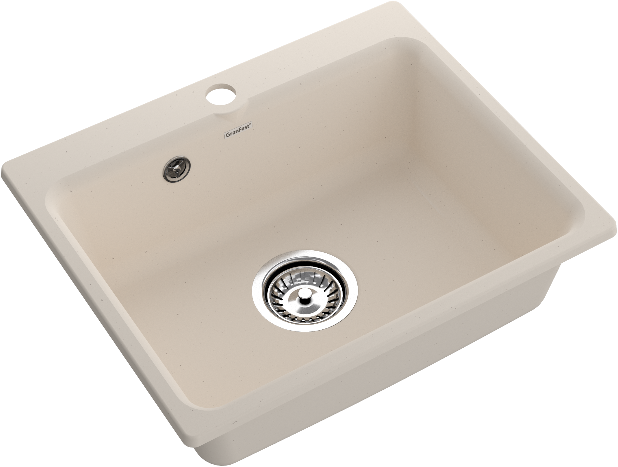 Мойки GRANFEST SMART SM520 (мрамор) 1-чаша 520х430мм БЕЛЫЙ (без сифона)