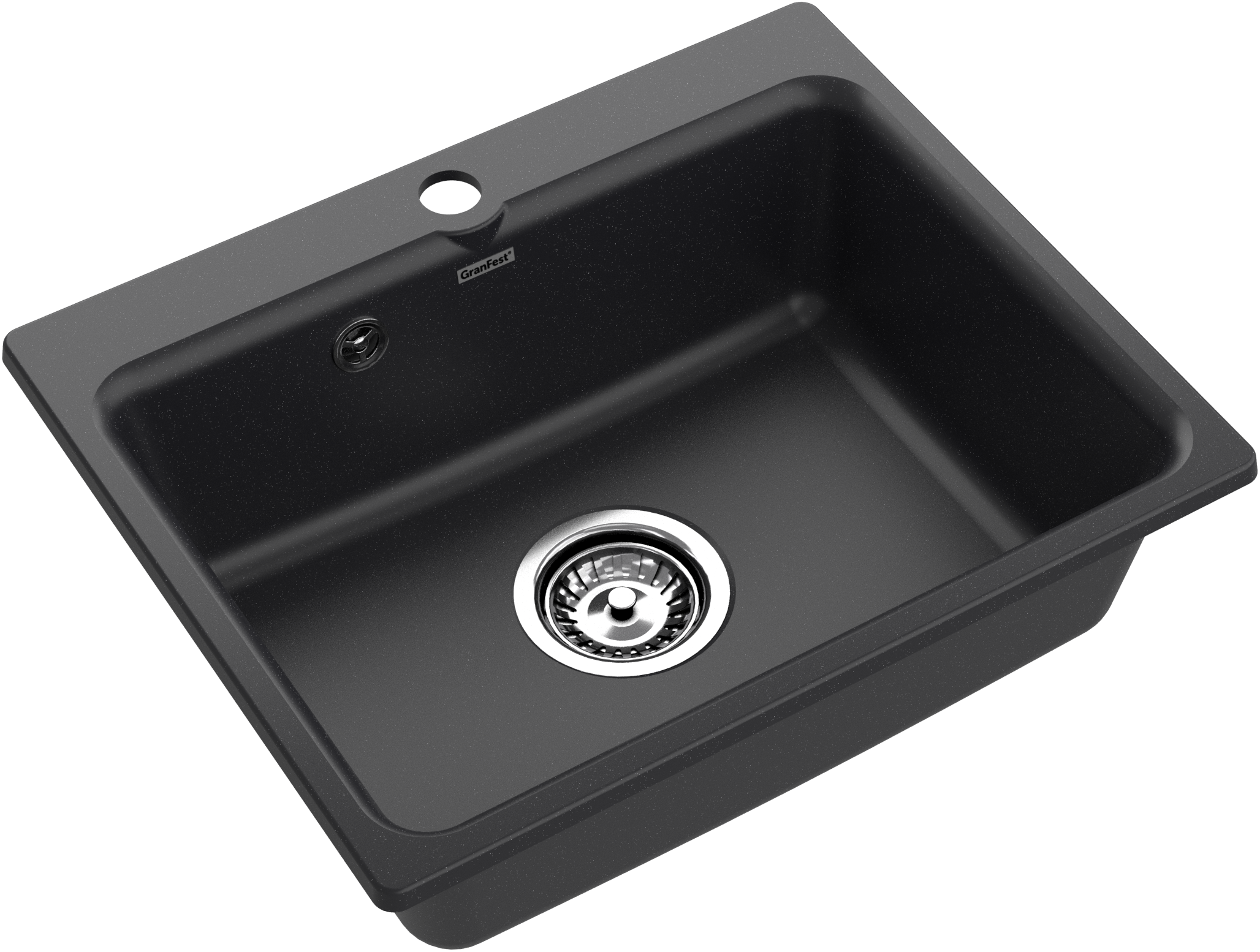 Мойки GRANFEST SMART SM520 (мрамор) 1-чаша 520х430мм ЧЕРНЫЙ (без сифона)