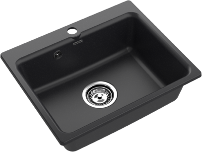 Мойки GRANFEST SMART SM520 (мрамор) 1-чаша 520х430мм ЧЕРНЫЙ (без сифона)