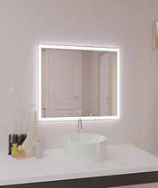 Зеркало SANTREK HOME с LED подсветкой "КРИСТАЛЛ" 600х600мм