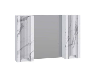 Зеркало-шкаф SANTREK HOME "Беладжио-100" (белый мрамор) 2 дв. 980х700х145 *