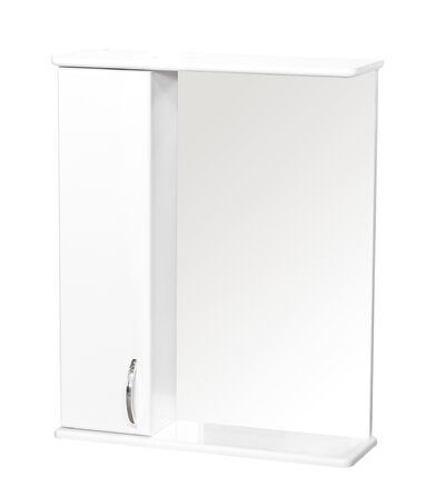 Зеркало-шкаф SANTREK HOME "СИТИ NEW-50" без подсветки (левый) белый 520х700х175