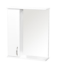 Зеркало-шкаф SANTREK HOME "СИТИ NEW-55" без подсветки (левый) белый 570х700х175