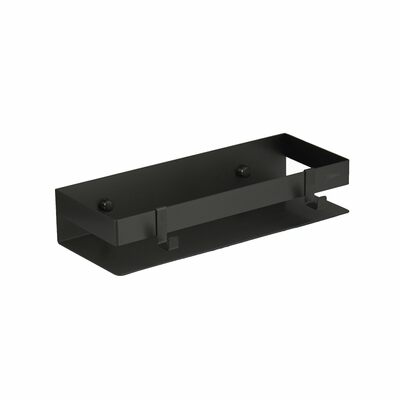9772050 Полка для душа прямая Lemark 300 мм SHELF LINE из нерж. стали с крючками, черный LEMARK
