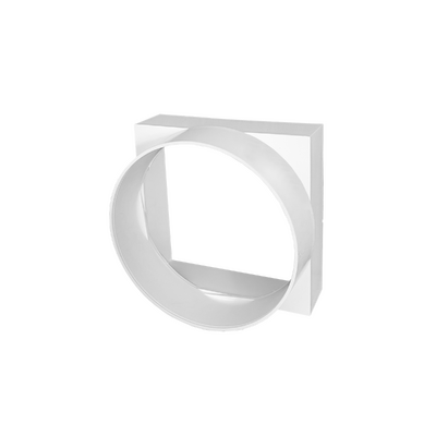 Переход 90/100 с квадрата на круг (белый) SANTREK AIR