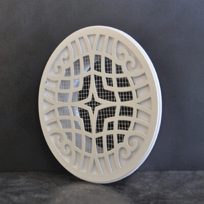 Решётка вентиляционная металлическая потолочная 170x125, Белая краска SANTREK AIR