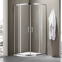 Душевое ограждение SANTREK AQUA Iris-R-800-C-Chrome 800*800*1850 Радиус стекло Прозр 6мм, профиль Хром 