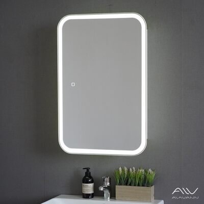 Шкаф зеркальный COSMETIC Light -60 белый Alavann 