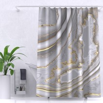 Штора д/ван "ZALEL"  с утяжелителем MARBLE 180х200 YT-Marble153