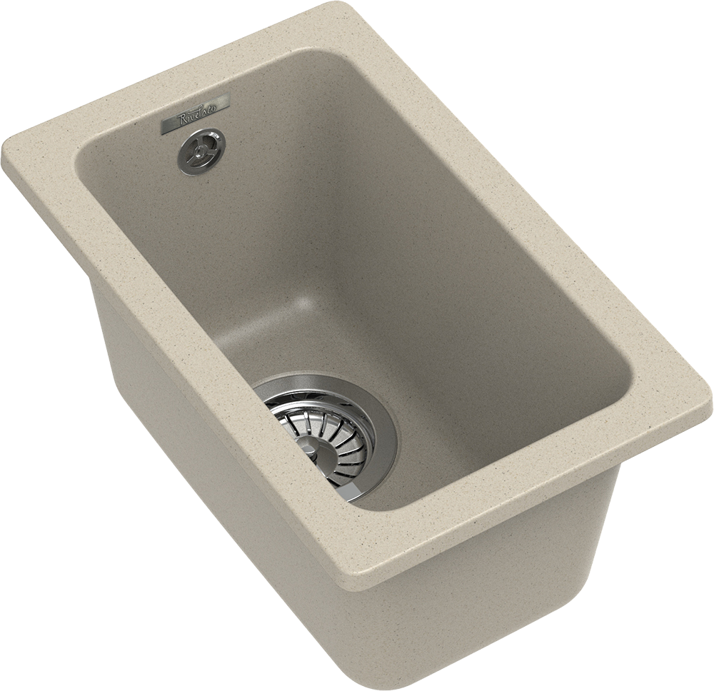 RIVELATO Мойка BERKANA 25 подст.монтаж 1-чаш 305*455 beige scuro арт.BK-25 beige scuro