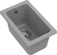 RIVELATO Мойка BERKANA 25 подст.монтаж 1-чаш 305*455 grigio metallizzato арт.BK-25 grigio metallizzato