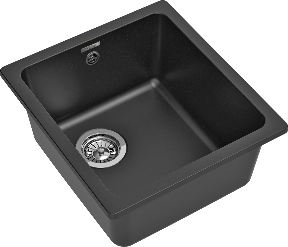 RIVELATO Мойка BERKANA 35 подст.монтаж 1-чаш 415*455 antracite арт.BK-35 antracite