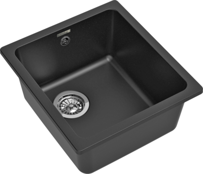 RIVELATO Мойка BERKANA 35 подст.монтаж 1-чаш 415*455 antracite арт.BK-35 antracite