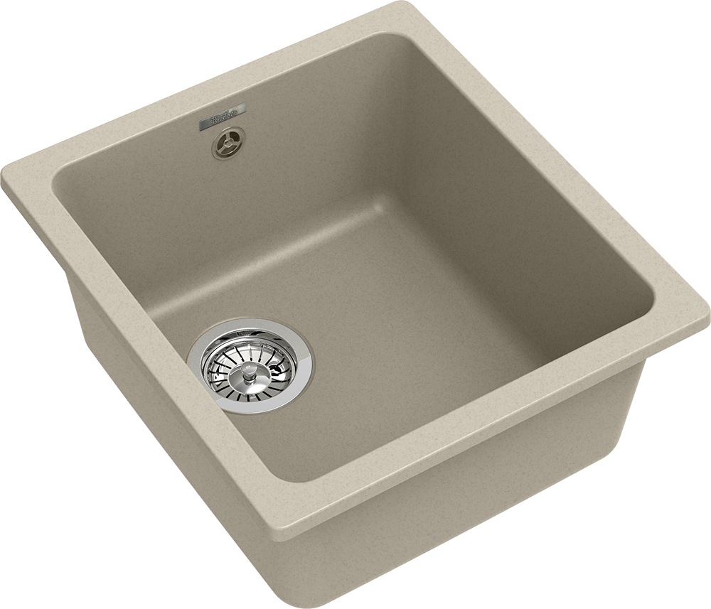 RIVELATO Мойка BERKANA 35 подст.монтаж 1-чаш 415*455 beige scuro арт.BK-35 beige scuro