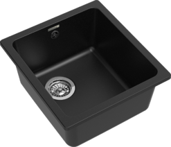 RIVELATO Мойка BERKANA 35 подст.монтаж 1-чаш 415*455 nero арт.BK-35 nero