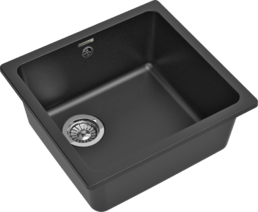RIVELATO Мойка BERKANA 45 подст.монтаж 1-чаш 485*455 antracite арт.BK-45 antracite