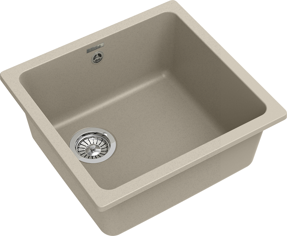 RIVELATO Мойка BERKANA 45 подст.монтаж 1-чаш 485*455 beige scuro арт.BK-45 beige scuro
