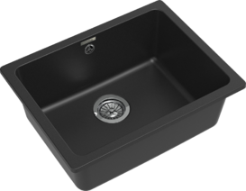 RIVELATO Мойка BERKANA 50 подст.монтаж 1-чаш 560*430 antracite арт.BK-50 antracite