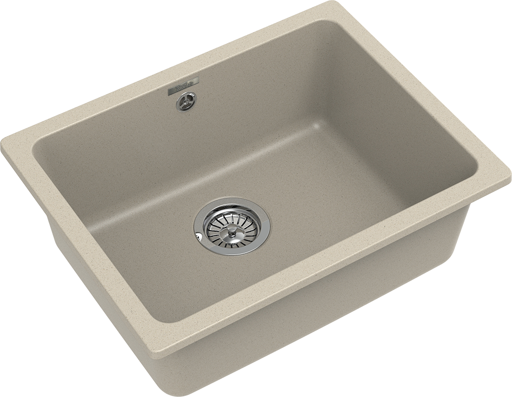 RIVELATO Мойка BERKANA 50 подст.монтаж 1-чаш 560*430 beige scuro арт.BK-50 beige scuro
